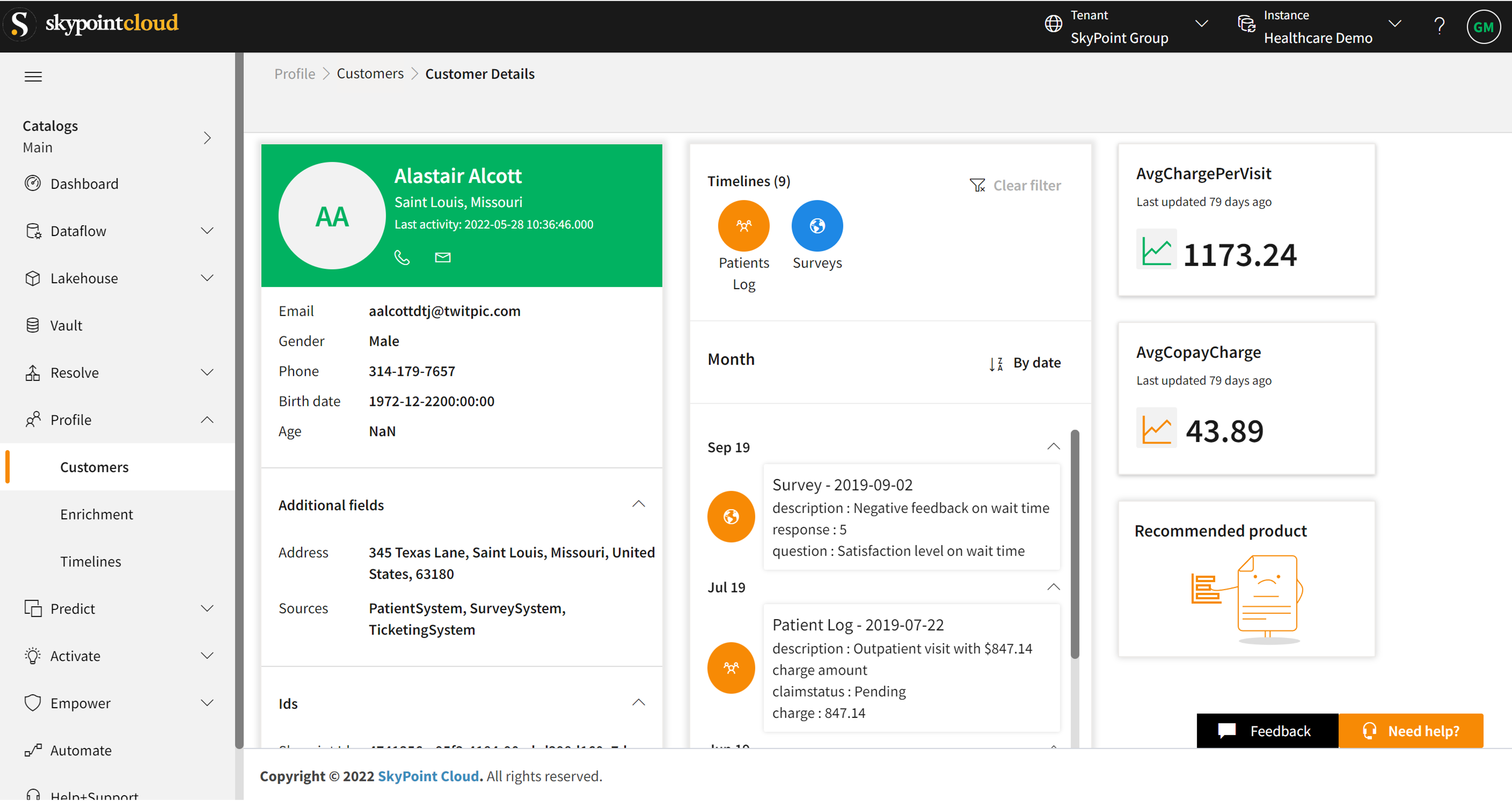 screenshot of SkyPoint Cloud
